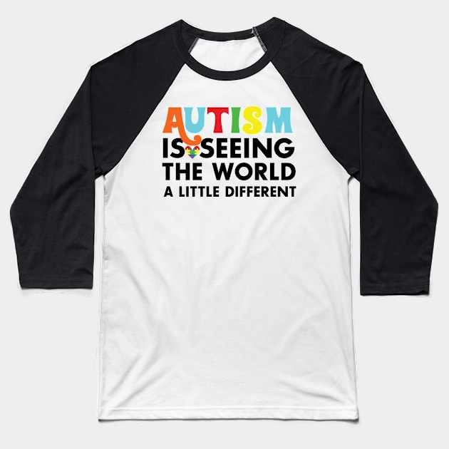 Autism Awareness Baseball T-Shirt by Anonic